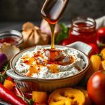 Whipped feta with hot honey