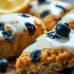 Rooibos Blueberry Scones with Lemon Glaze