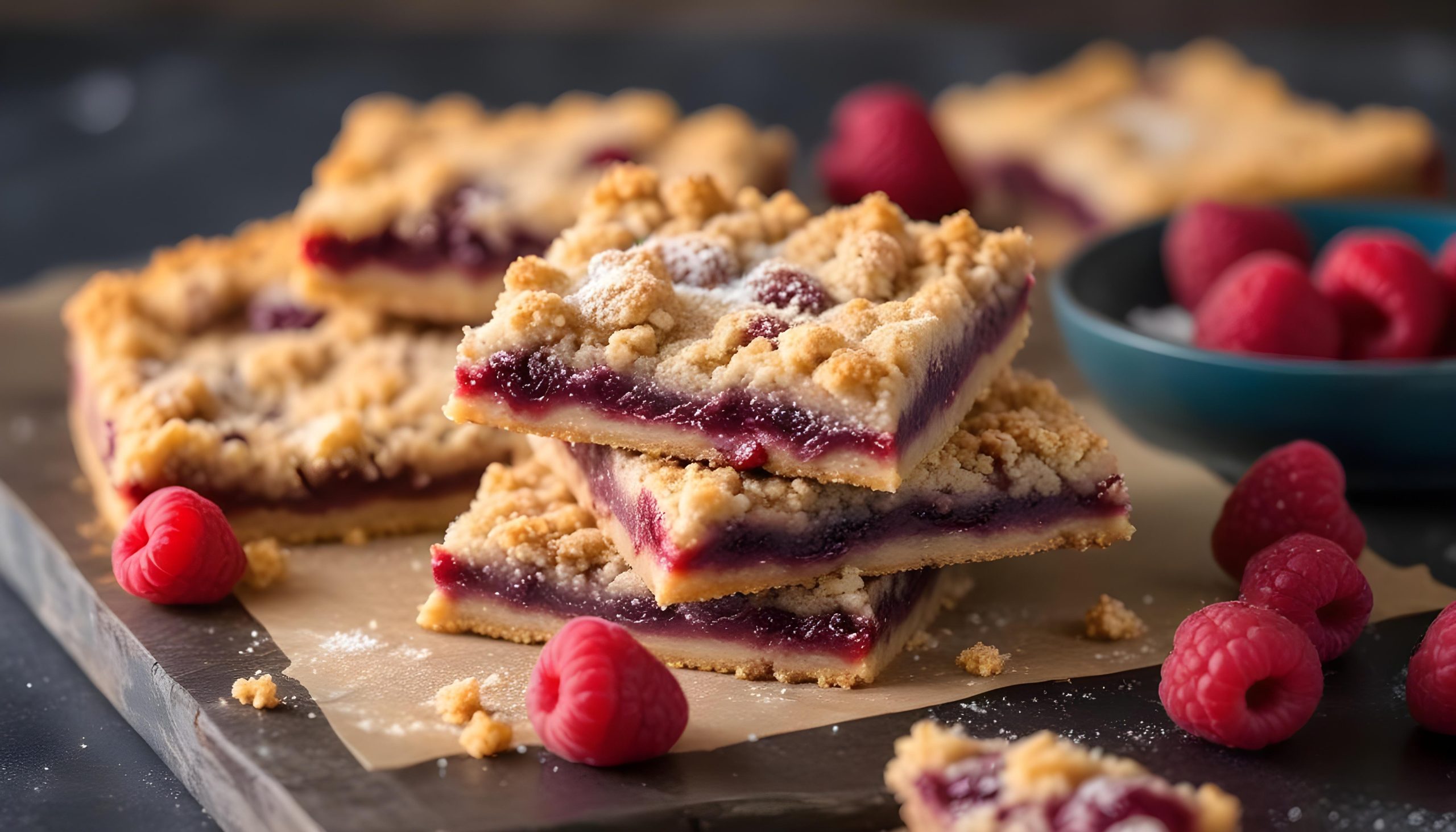 Almond Raspberry Linzer Bars