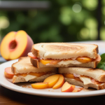 Sweet and Spicy Basil Peach Grilled Cheese
